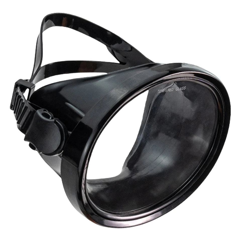 Oval Diving Mask Single Lens Scuba Mask Tempered Glass Lens Scuba Goggles Anti-Fog Anti-Leak for Underwater Adventures