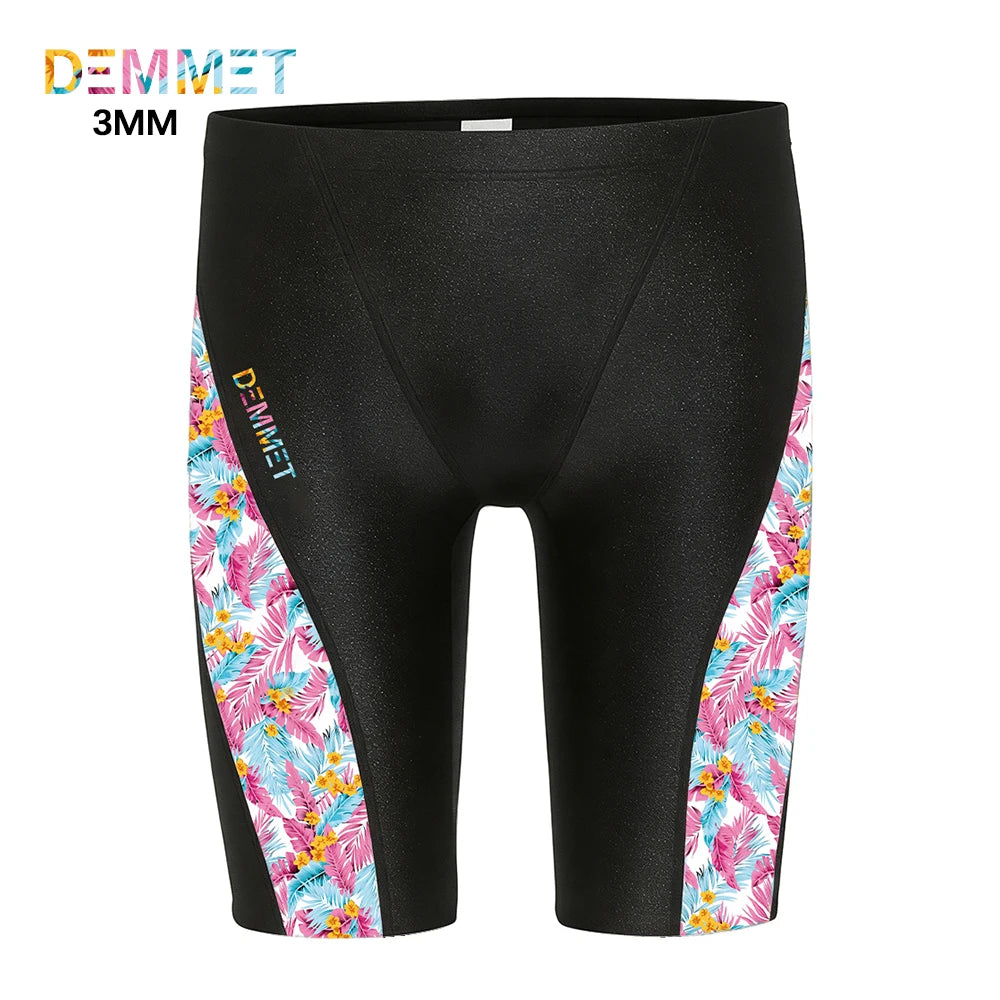 DEMMET Short Wetsuit Men Neoprene Diving Suit Split Sleeve Women Wet Suit Front Zip Spearfishing Swim Surfing Swimwear 1.5MM/3MM