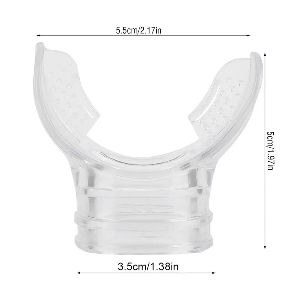 PVC Diving Bite Transparent Standard Size Diving Standard Bite Mouthpiece Diving Bite Mouthpiece Professional Diving