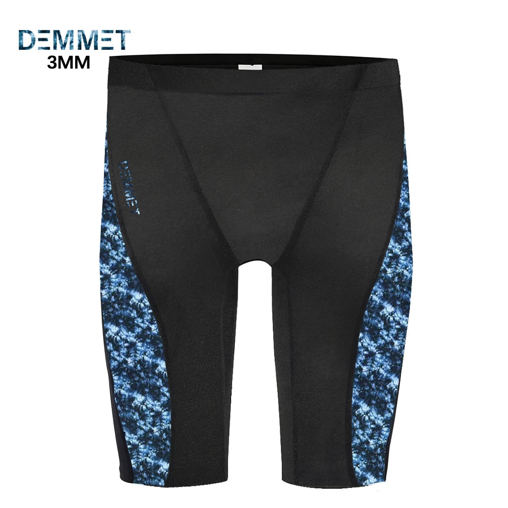 DEMMET Short Wetsuit Men Neoprene Diving Suit Split Sleeve Women Wet Suit Front Zip Spearfishing Swim Surfing Swimwear 1.5MM/3MM