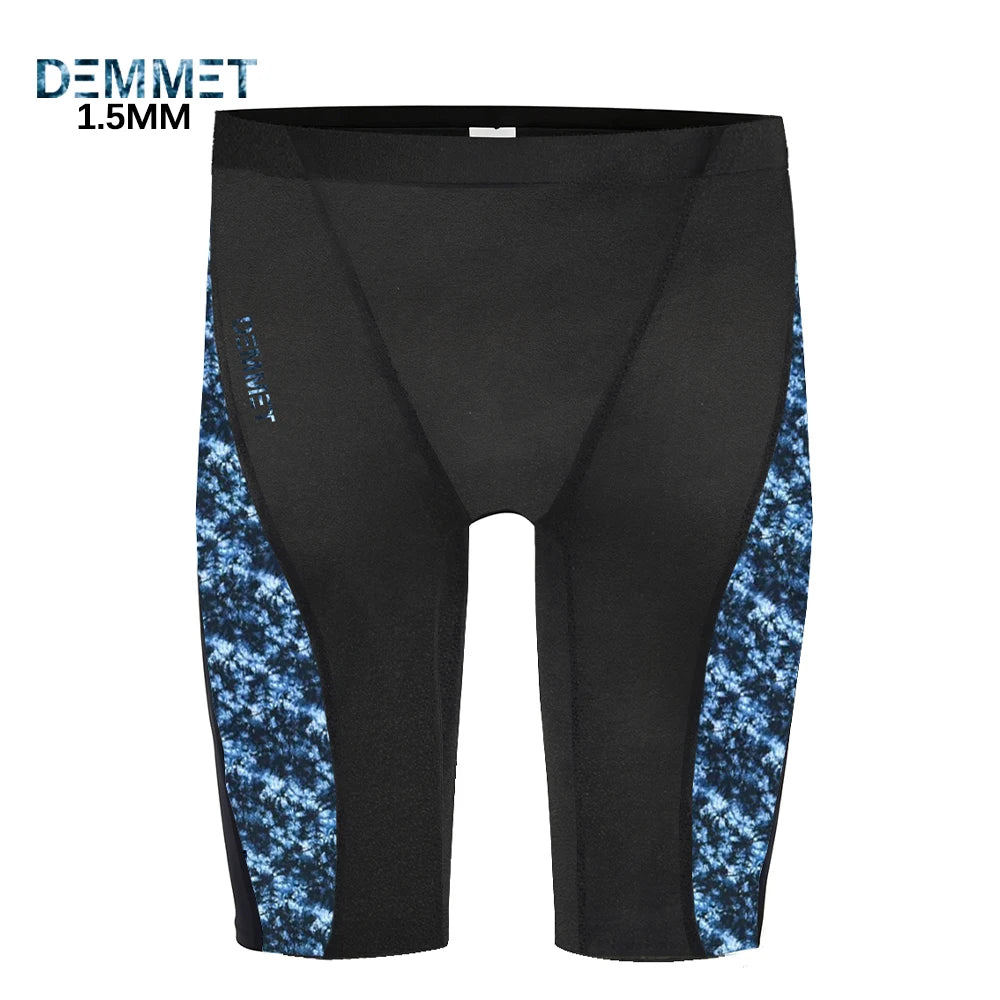 DEMMET Short Wetsuit Men Neoprene Diving Suit Split Sleeve Women Wet Suit Front Zip Spearfishing Swim Surfing Swimwear 1.5MM/3MM