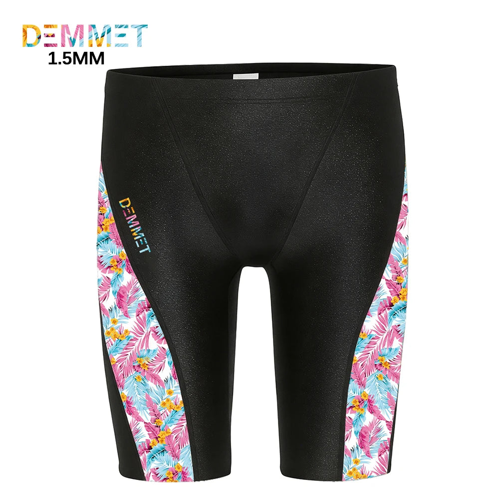 DEMMET Short Wetsuit Men Neoprene Diving Suit Split Sleeve Women Wet Suit Front Zip Spearfishing Swim Surfing Swimwear 1.5MM/3MM