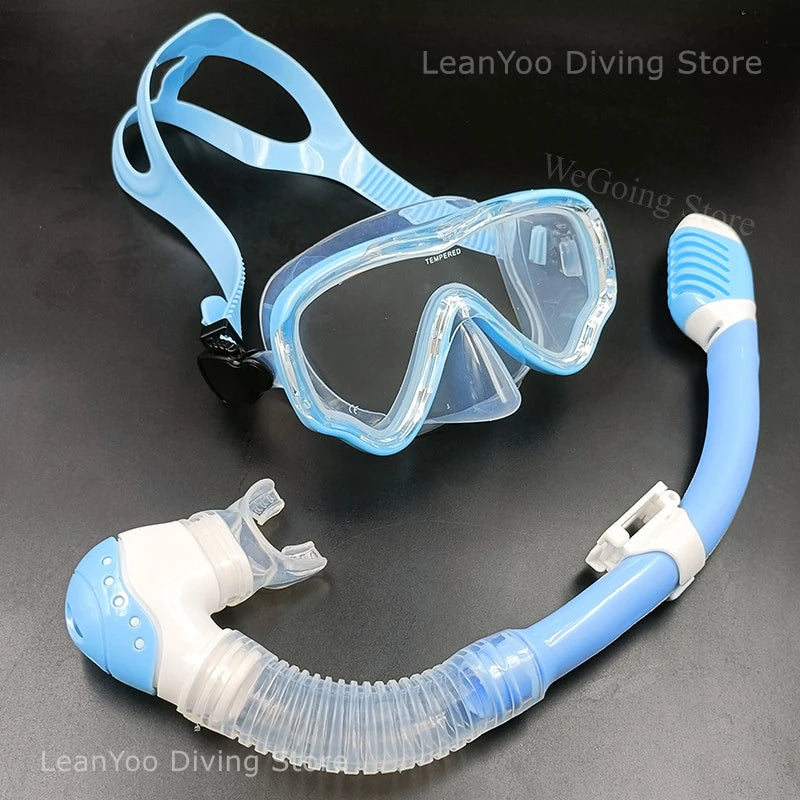 Excellent Performance Child Diving Mask Set Soft Silicone Kids Dive Goggles Snorkel with Dry Breathing Tube